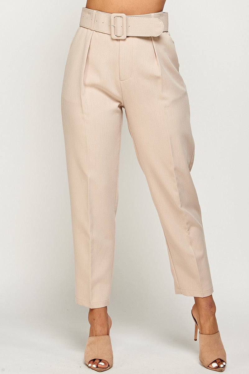 HIGH WAIST BELTED PANT