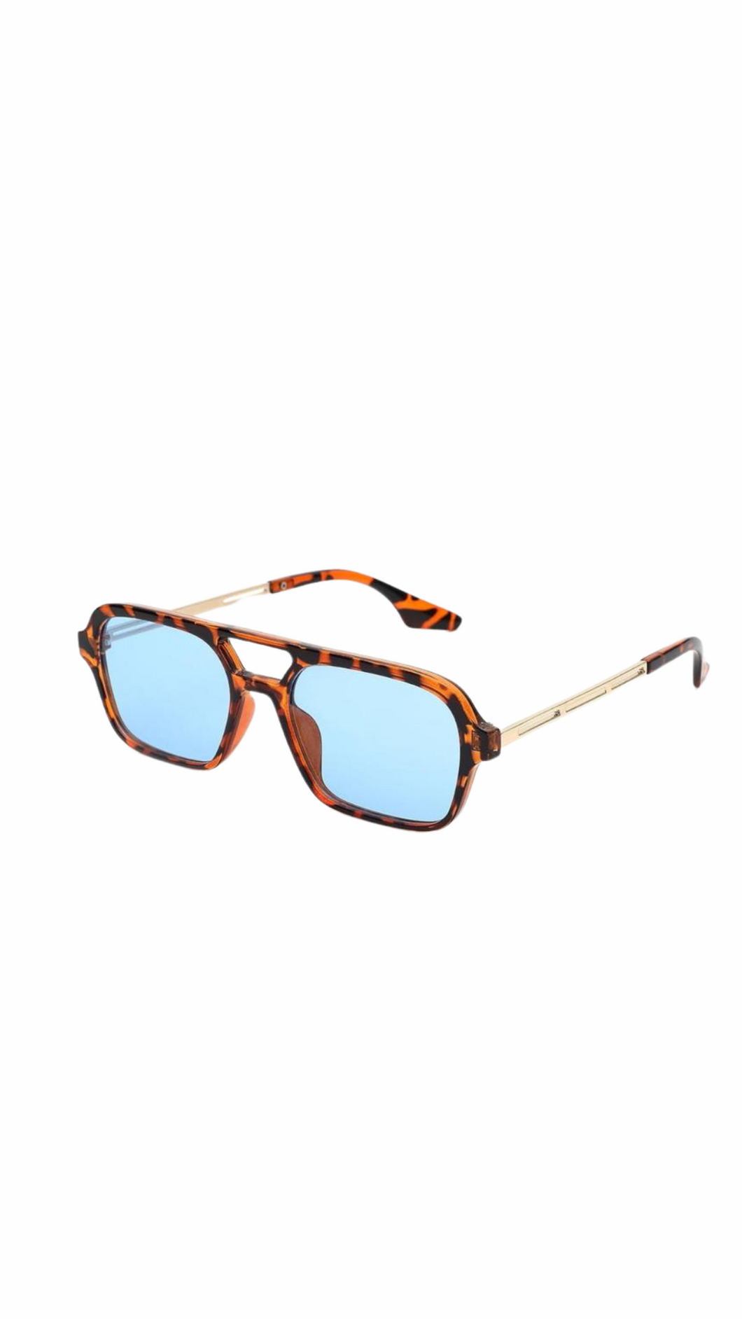 BLUE LEOPARD SUNGLASSES