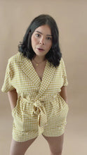 Load and play video in Gallery viewer, SOFIA MUSTARD ROMPER
